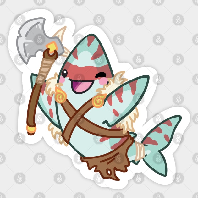 Byte's Costume: Barbarian Sticker by bytesizetreasure